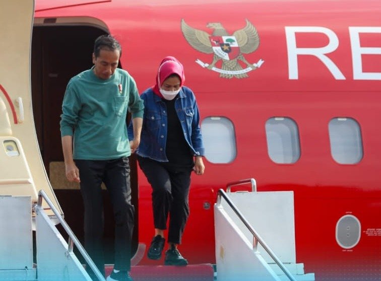 Presiden Jokowi Tiba di Bumi Merah Putih