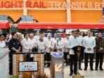 Menkeu Turut Hadir Dampingi Presiden Luncurkan LRT Jabodebek